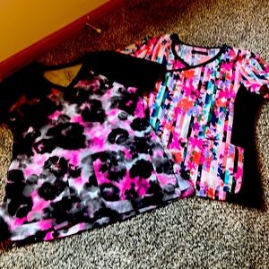 Printed scrub tops